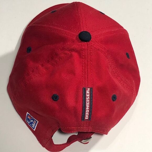 Budweiser Beer- NEW Red, Strapback Hat Cap -100% Cotton , by the Game - Picture 2 of 4